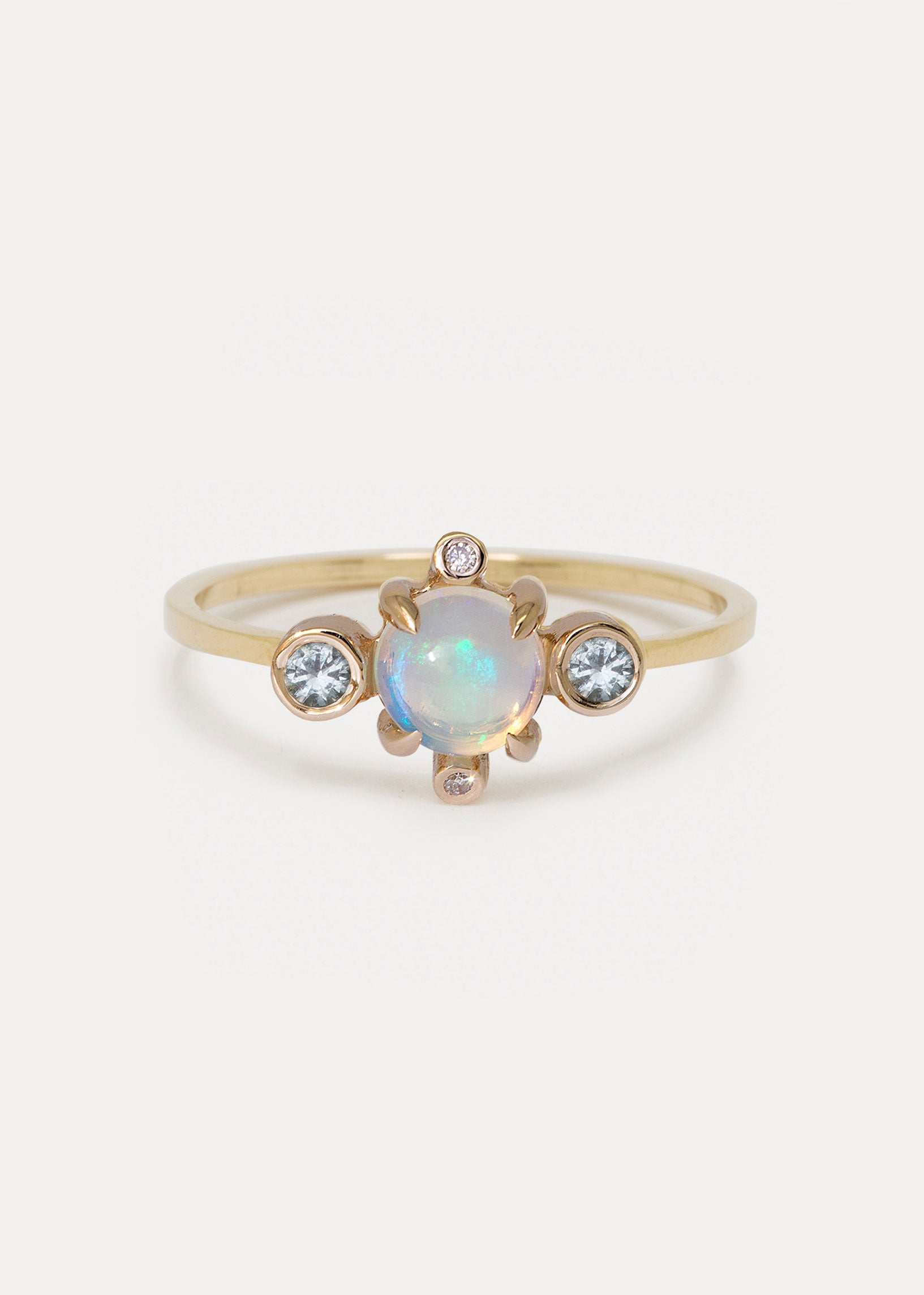 Astral Ring • Opal & Sky Blue Topaz