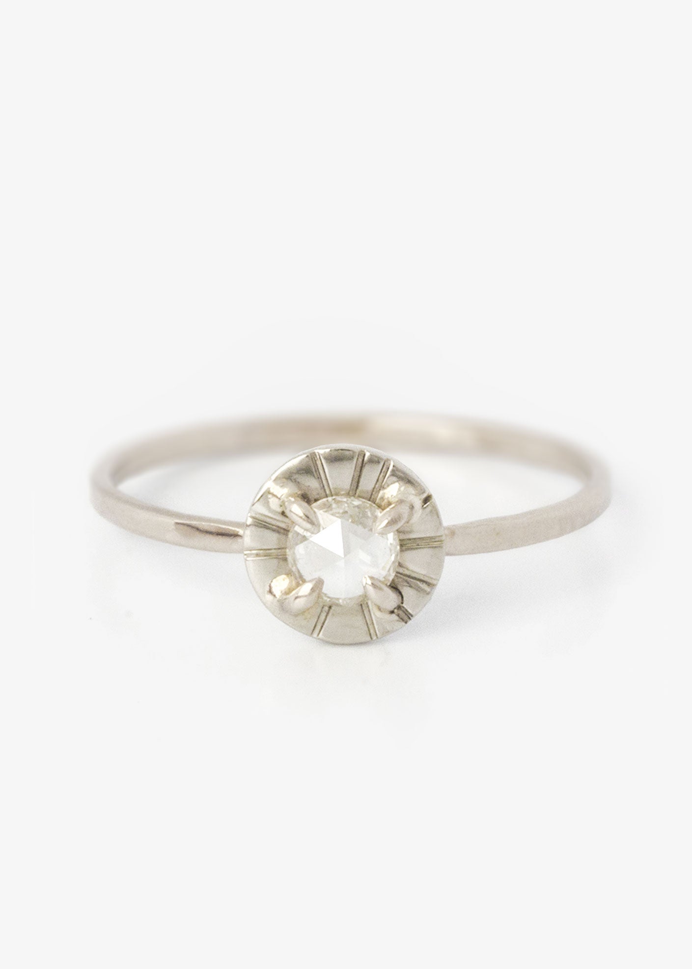 Rosecut Diamond Etruscan Ring