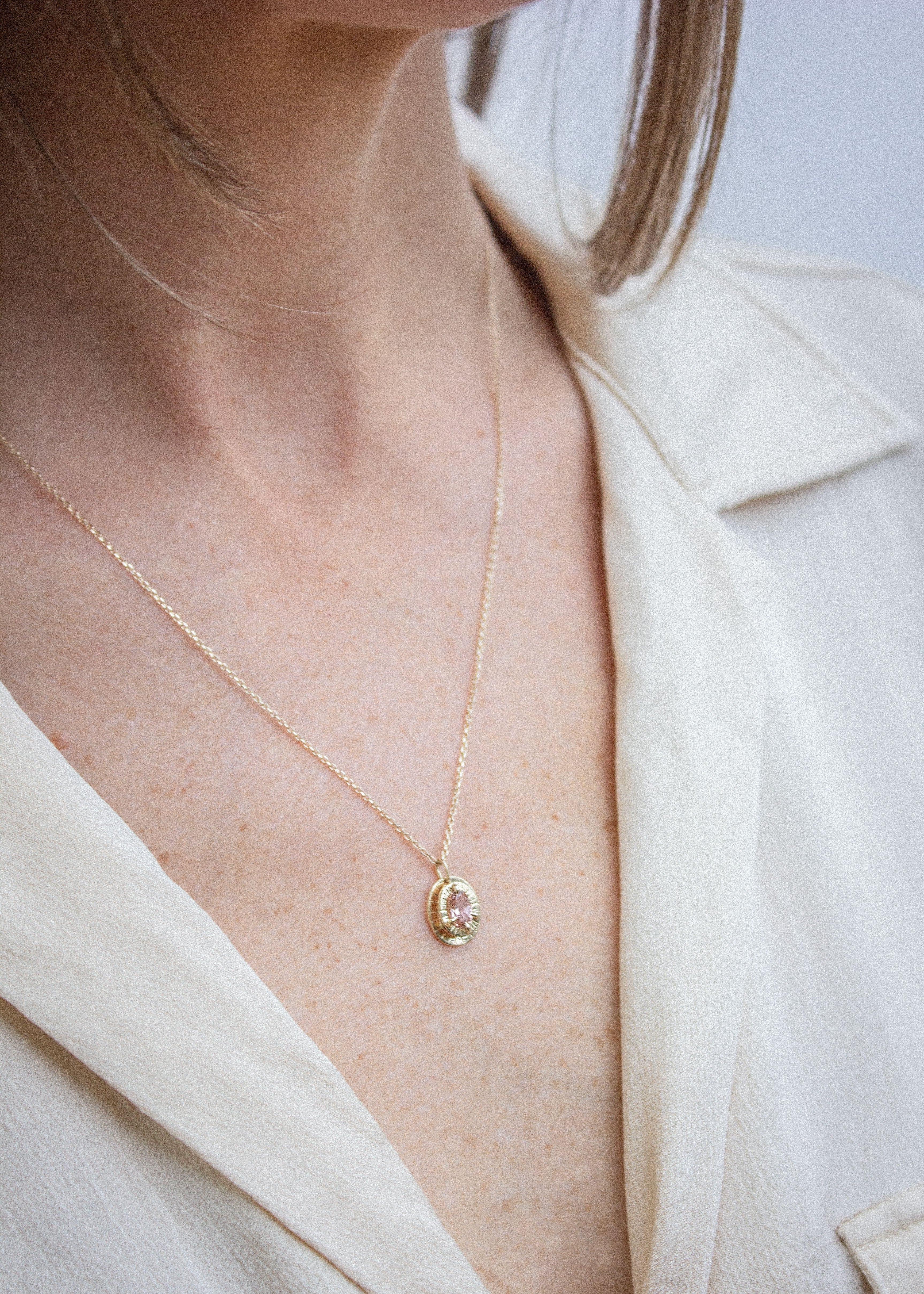 Mezzanine Necklace No. 1 with Pink Imperial Topaz