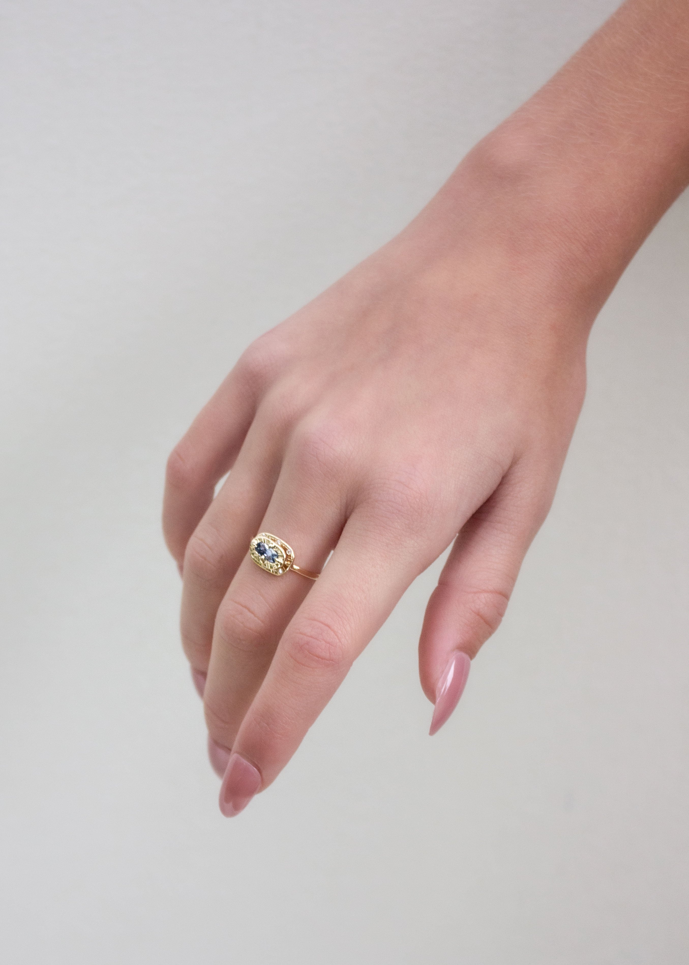 Mezzanine Ring No. 3 with Sapphire