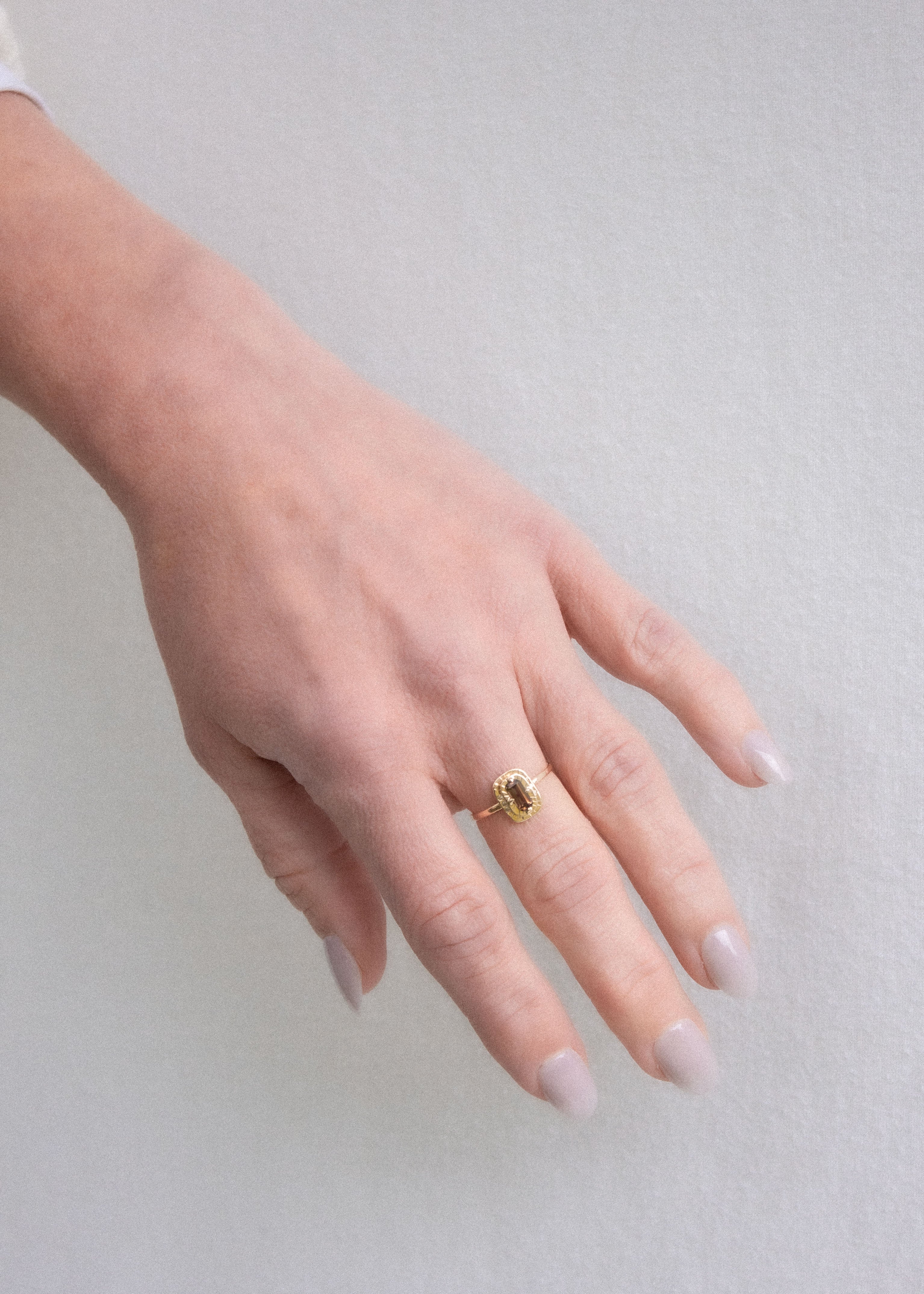 Mezzanine Ring No. 5 with Natural Zircon