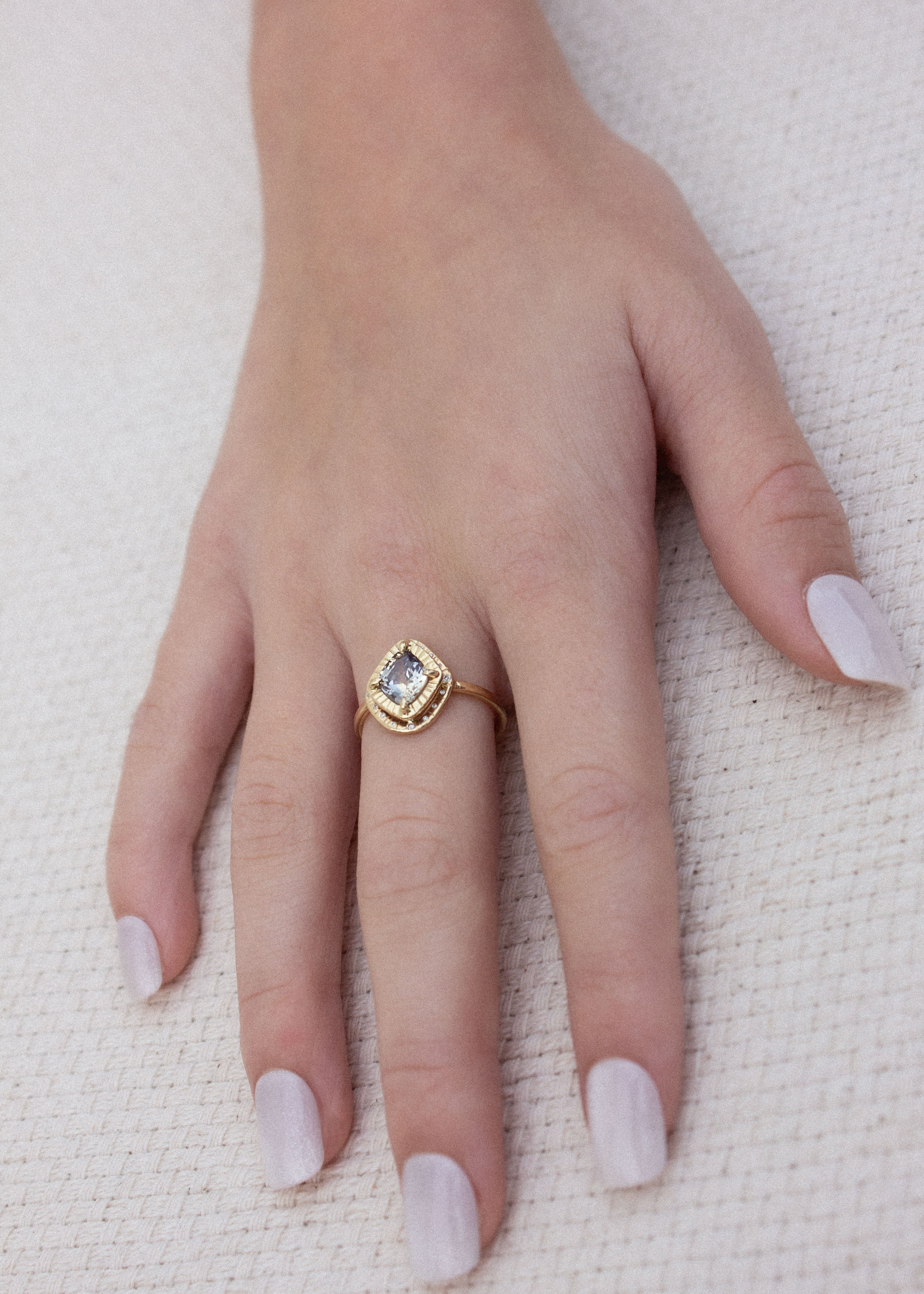 Mezzanine Ring No. 1 with Bi-Colored Sapphire