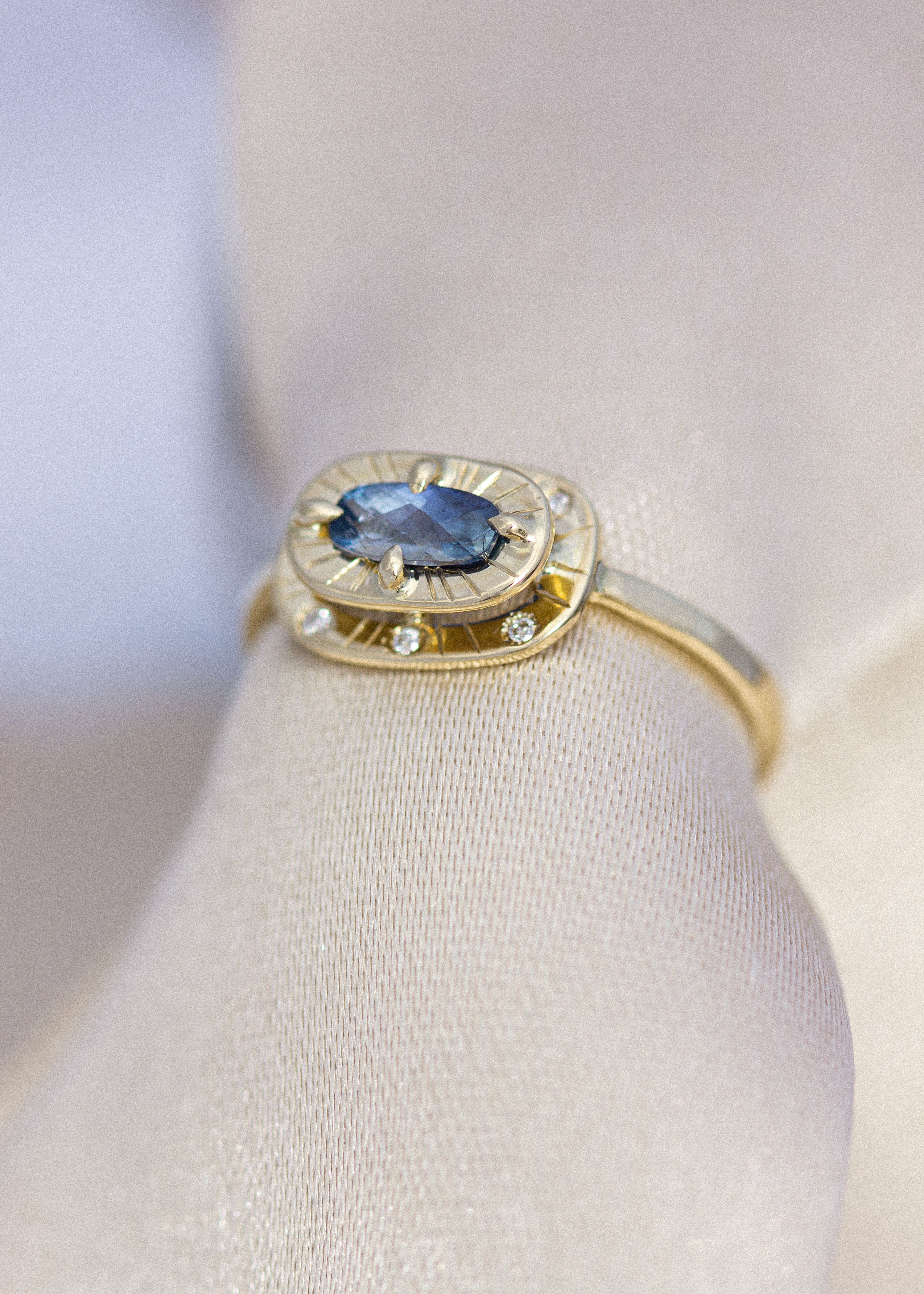 Mezzanine Ring No. 3 with Sapphire