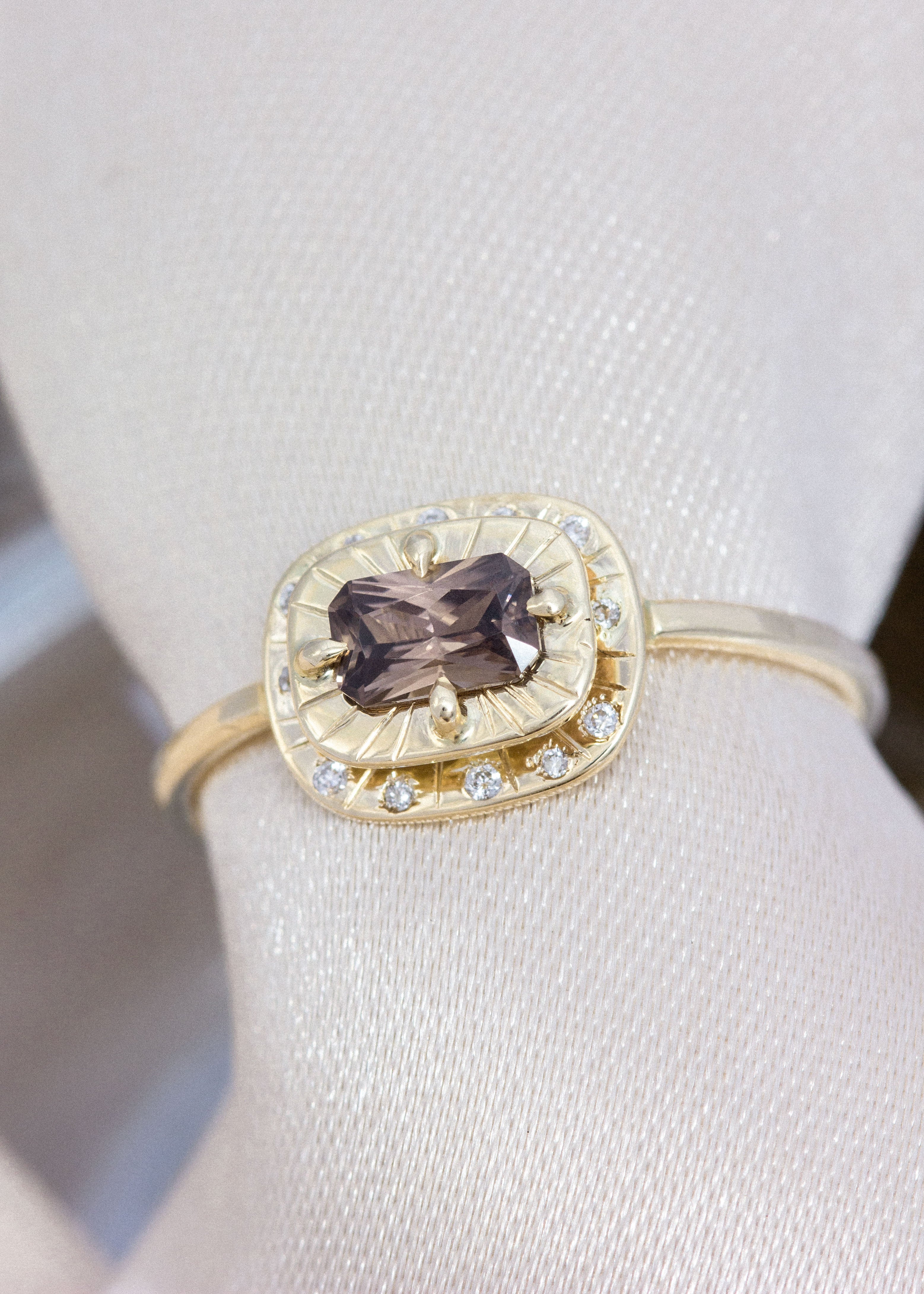 Mezzanine Ring No. 4 with Natural Zircon