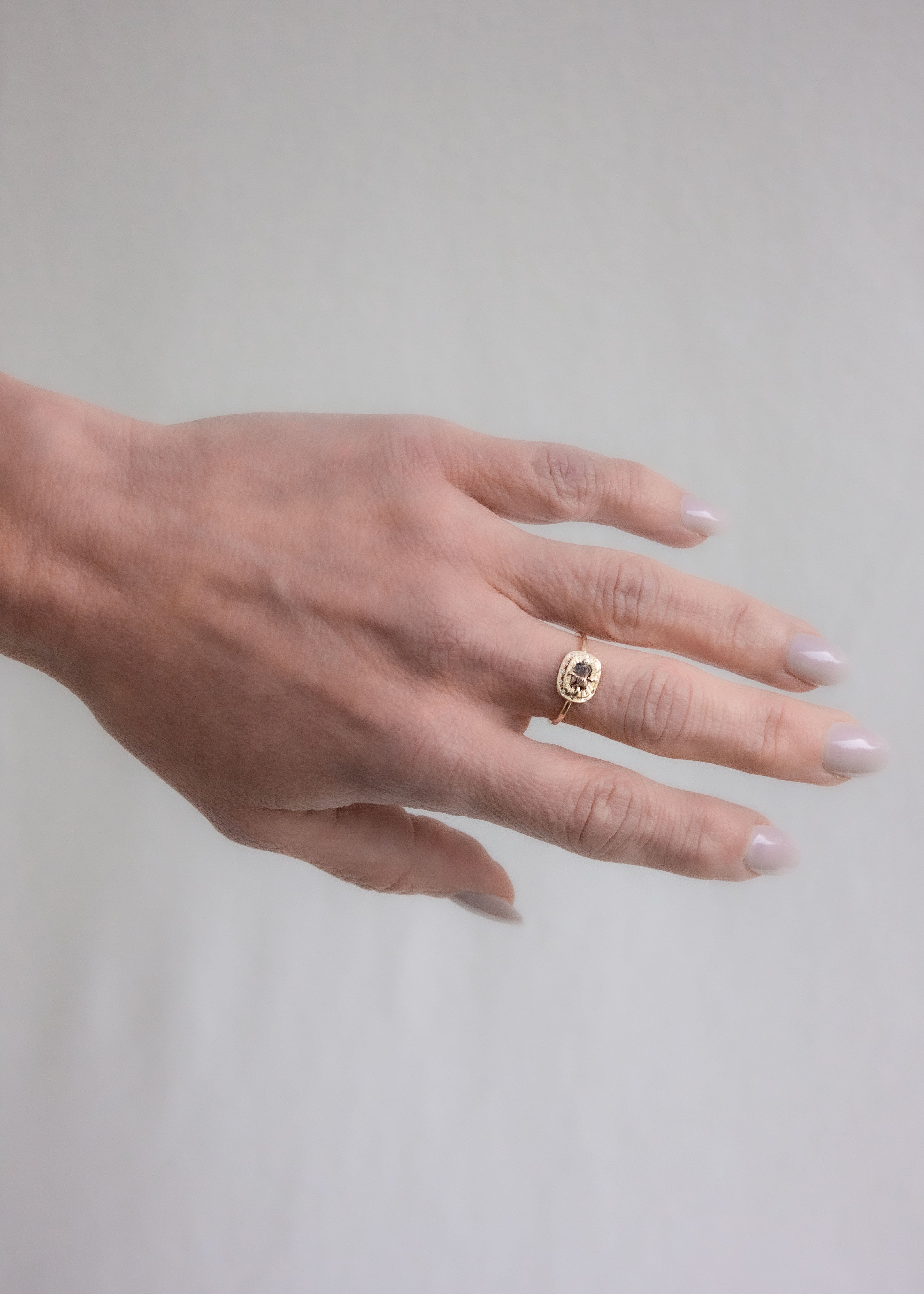 Mezzanine Ring No. 4 with Natural Zircon