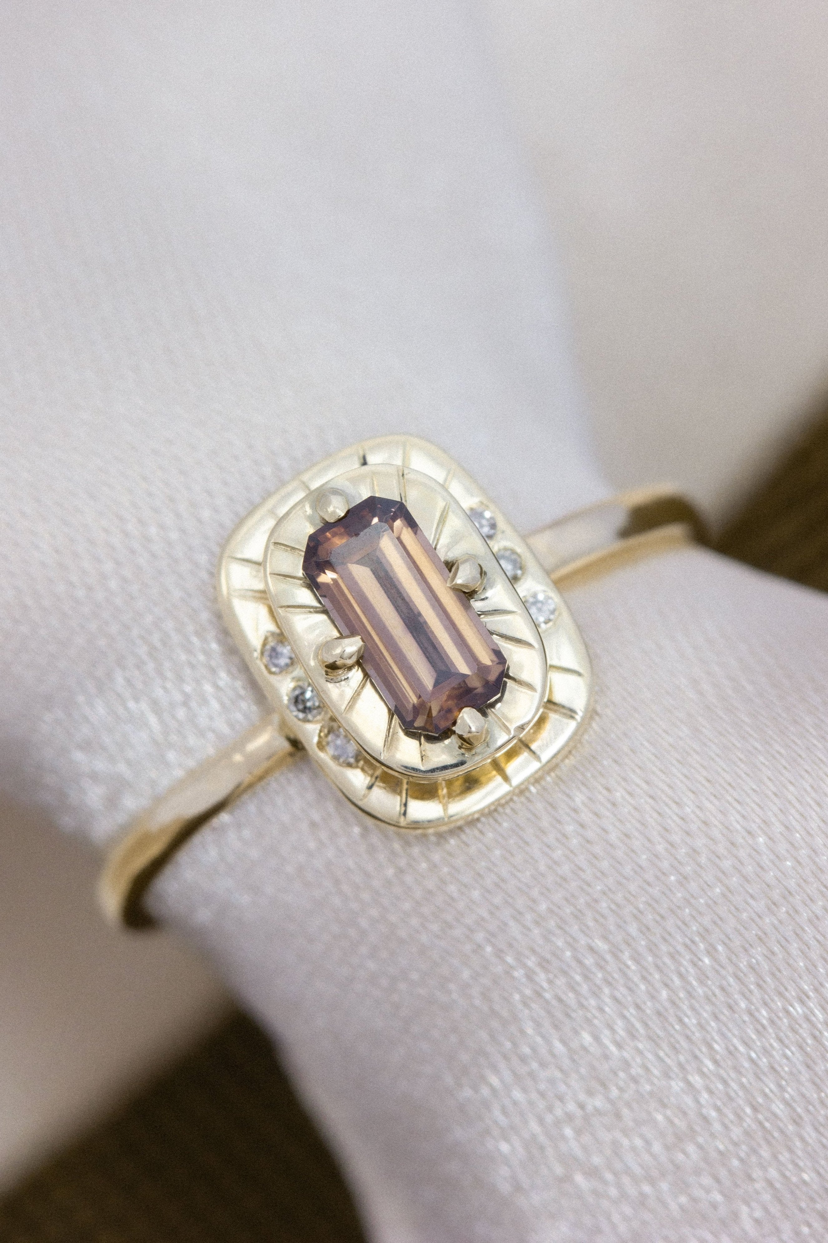 Mezzanine Ring No. 5 with Natural Zircon