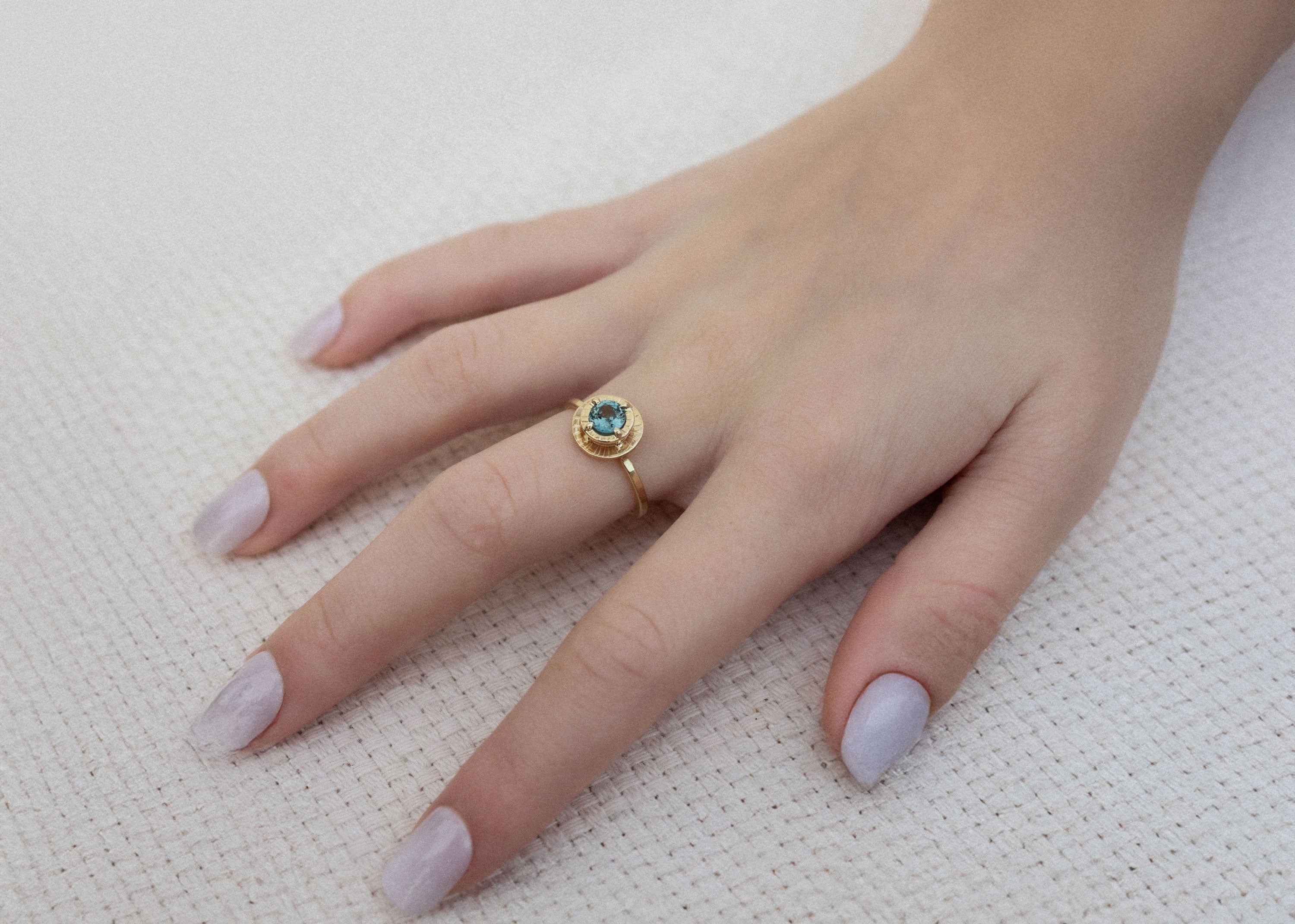 Mezzanine Ring No. 6 with Sapphire