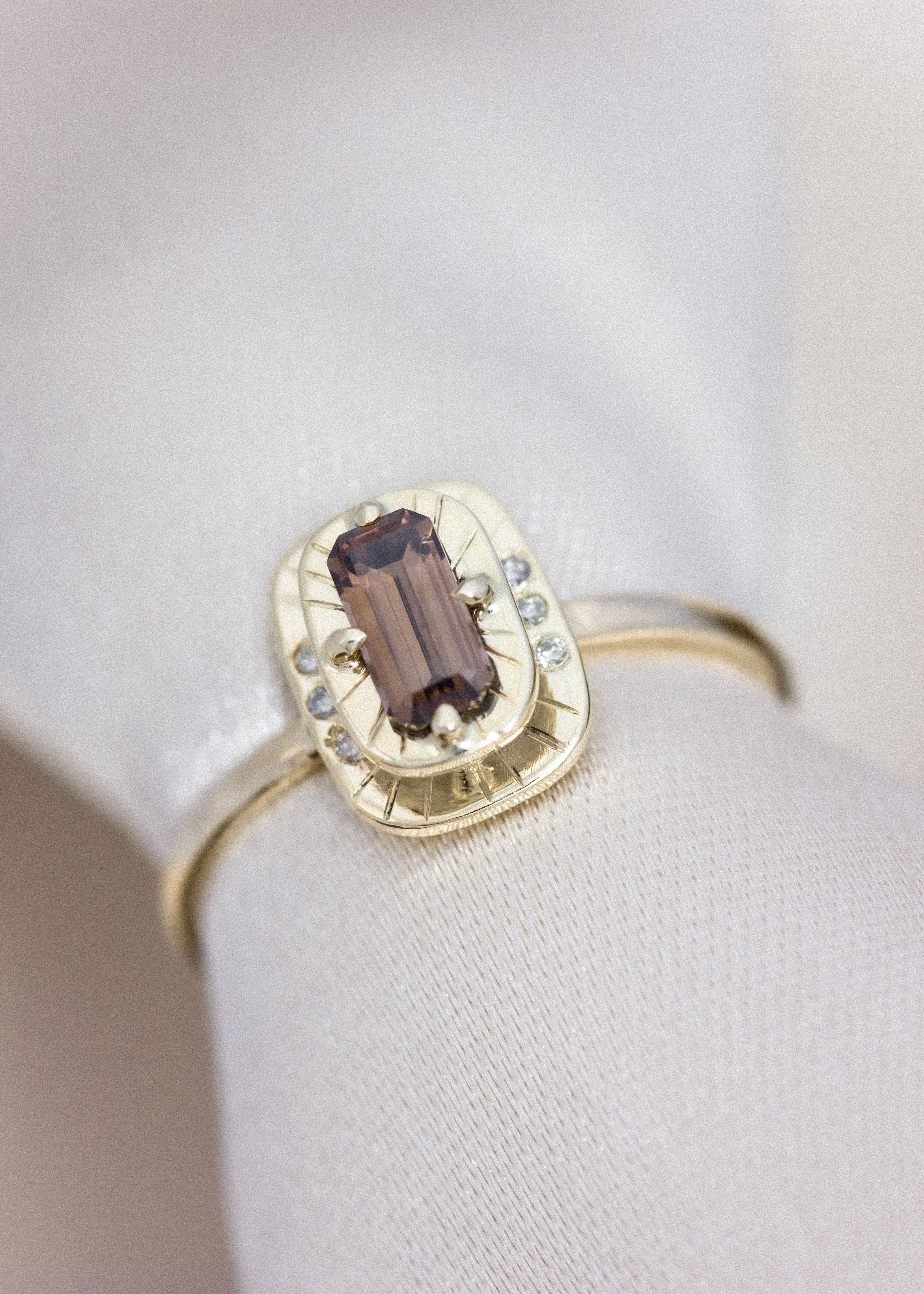 Mezzanine Ring No. 5 with Natural Zircon