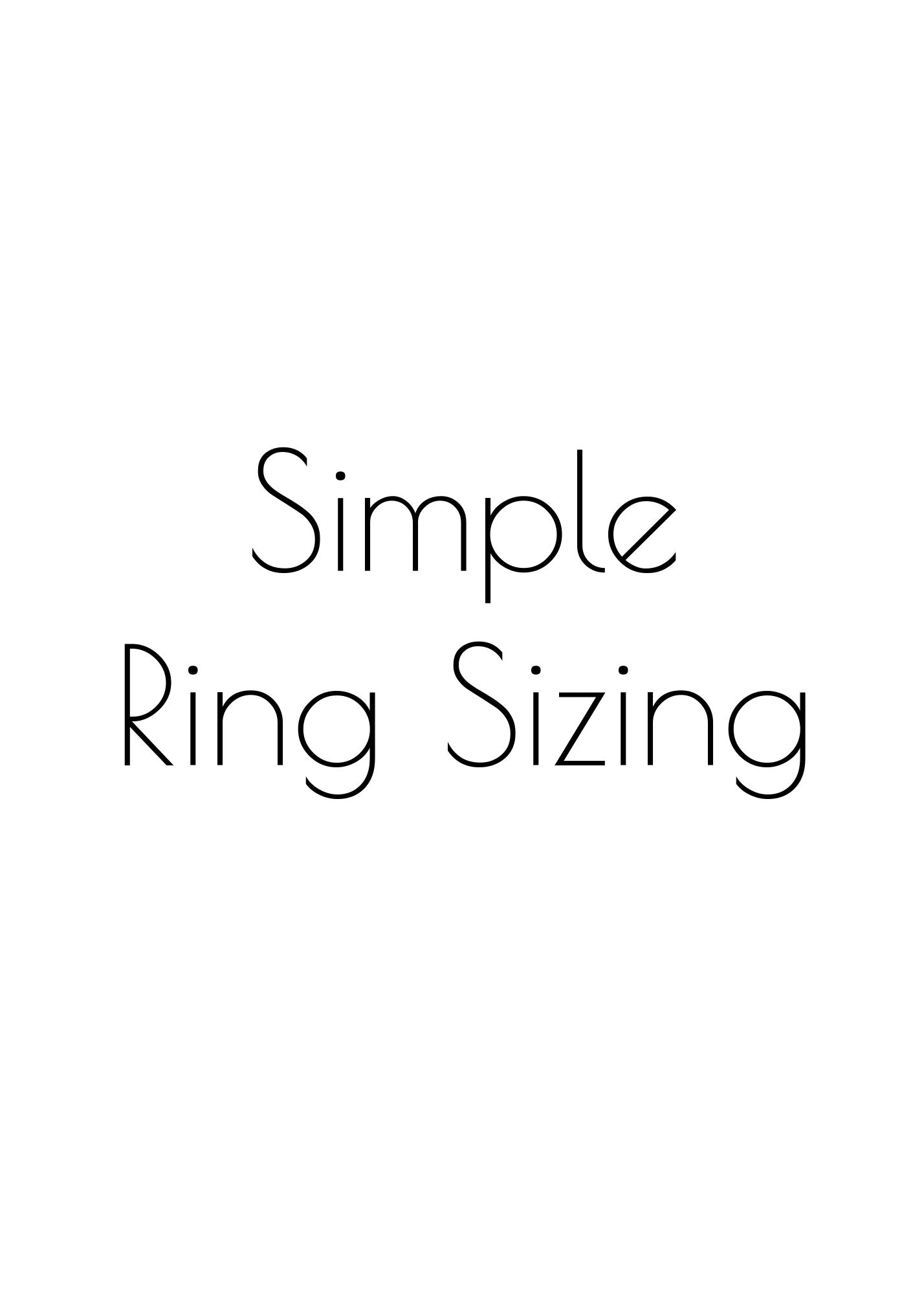 Simple Ring Sizing