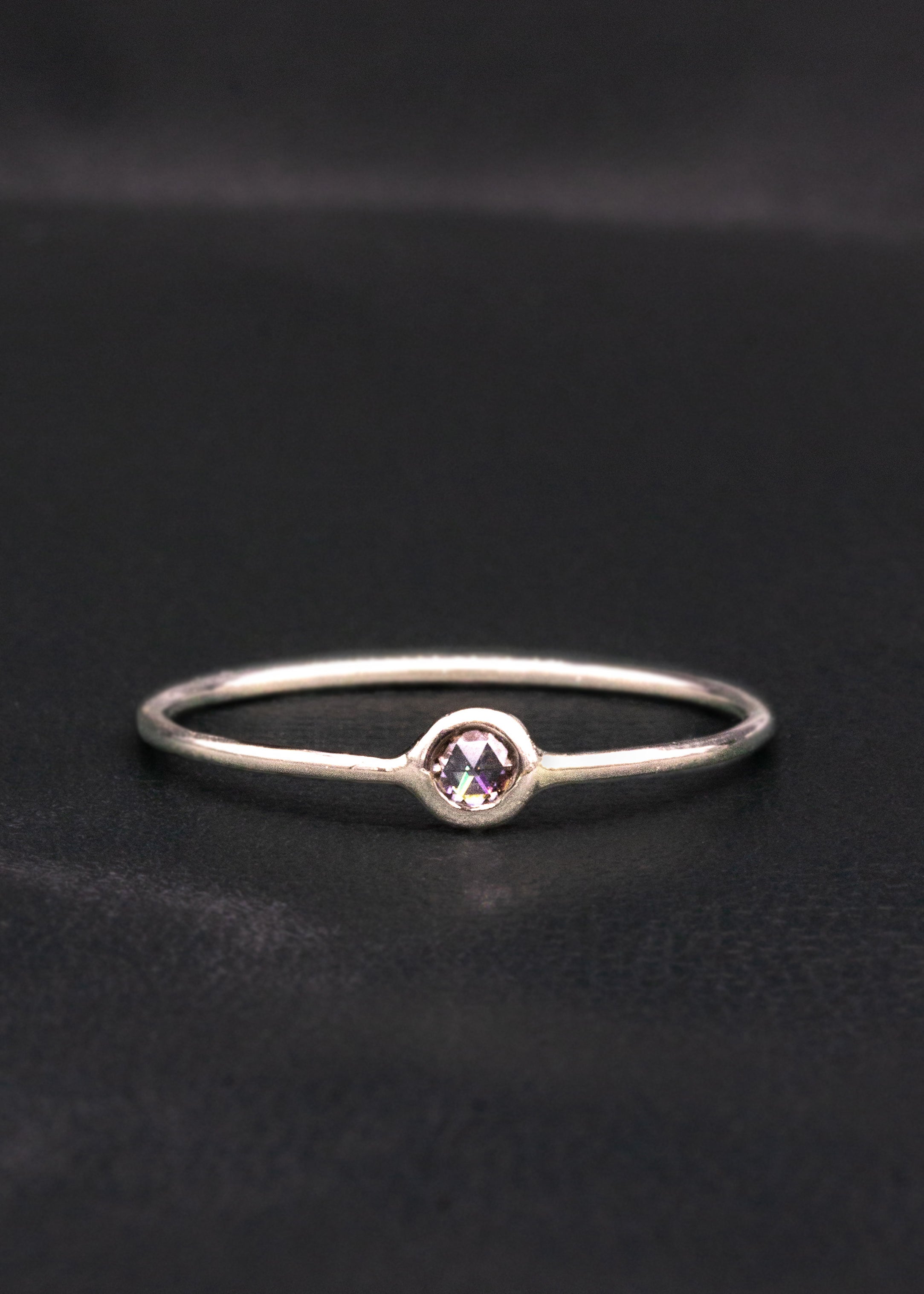 White Gold Moissanite Pip Ring