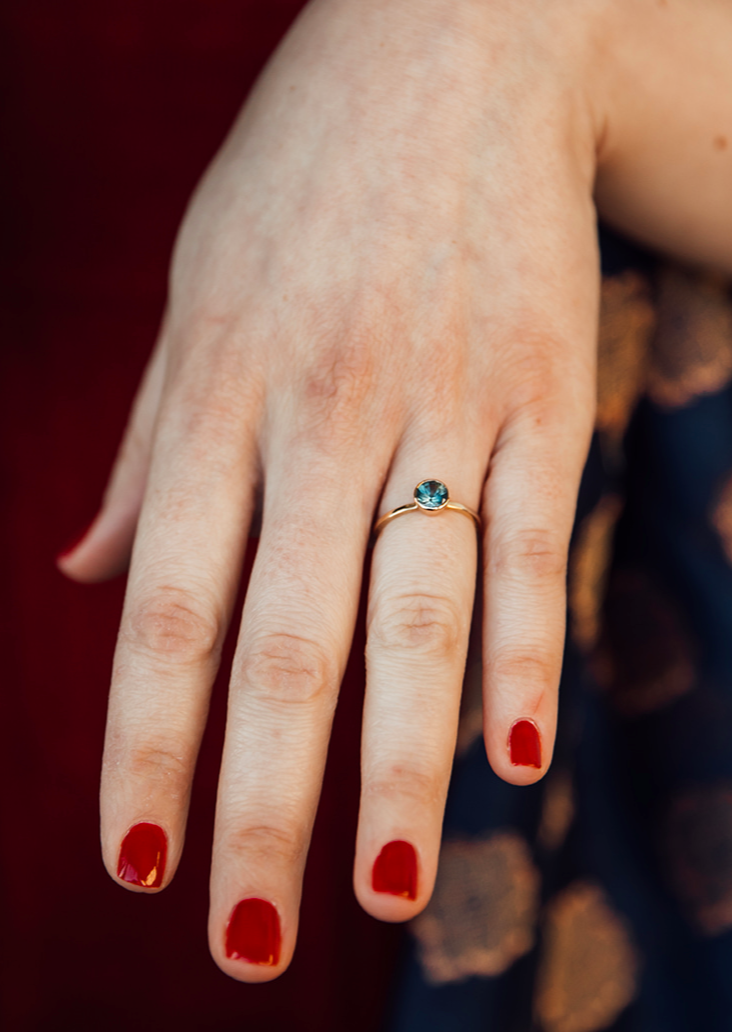 Montana Sapphire Aurelia Ring