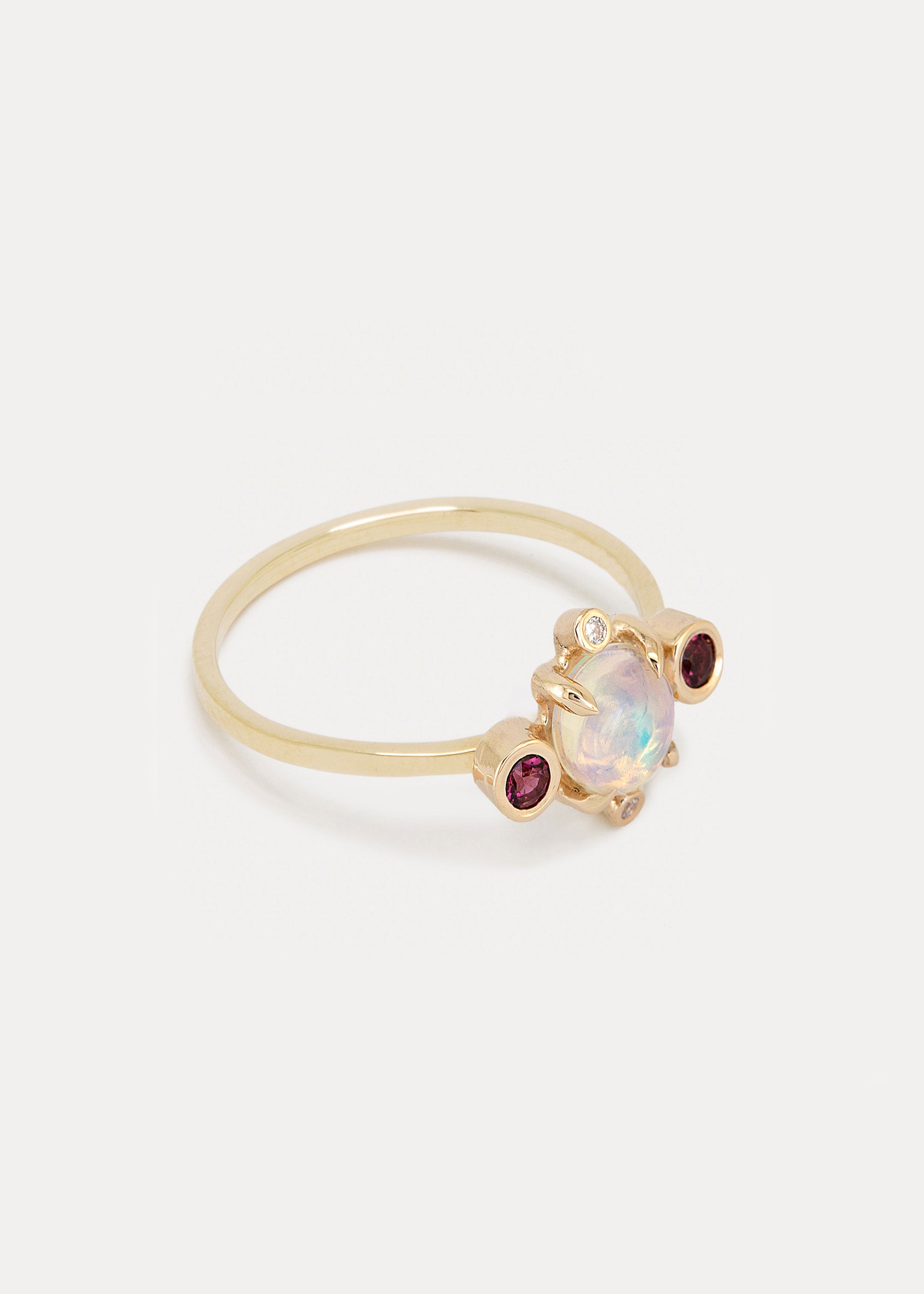 Astral Ring • Opal &amp; Garnets