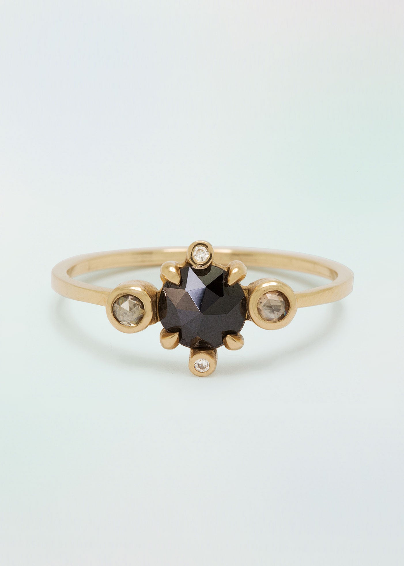 Noble Astral Ring with Black Diamond